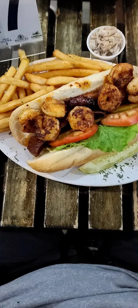 Shrimp and Aundolle Sandwich